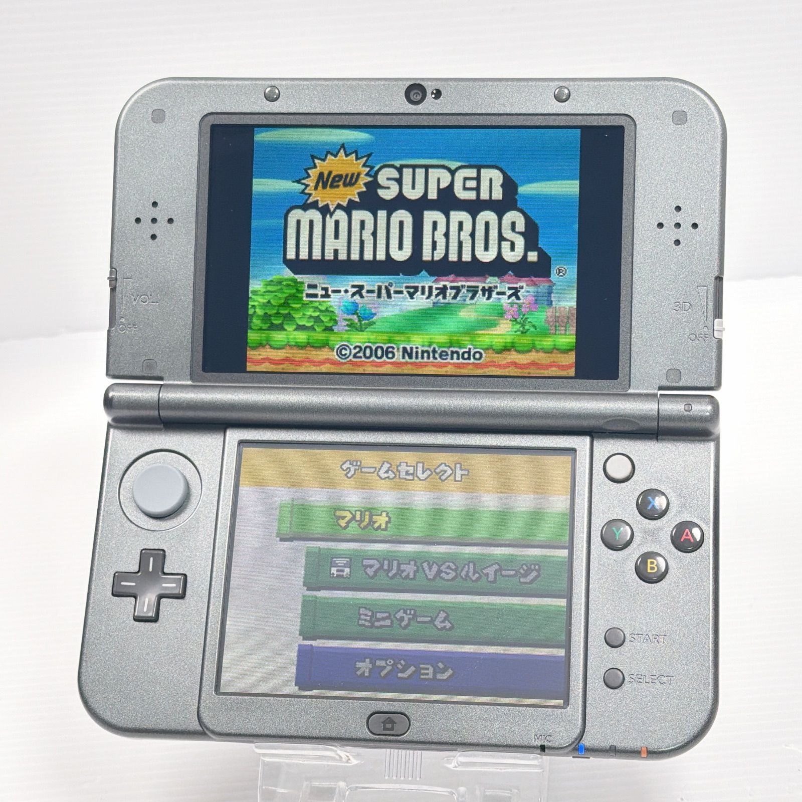 New ニンテンドー 3DSLL メタリックブラック 上画面IPS液晶 画面美品
