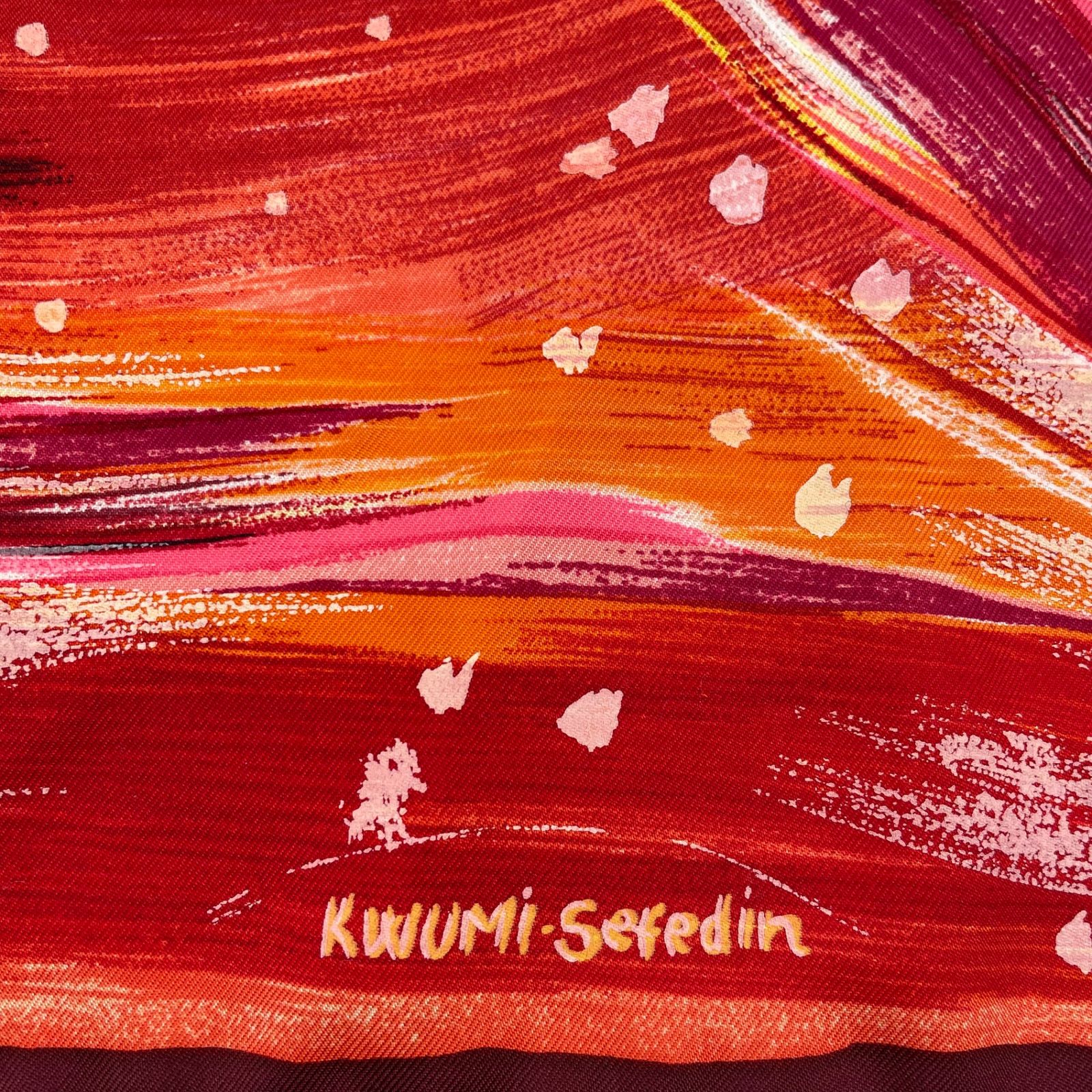 極美品 HERMES エルメス スカーフ シルク カレ90 FEUX DU CIEL 天の火