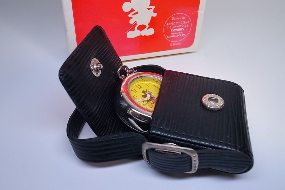 【激レア・稼働品】 ディズニー　ミッキーマウス　トラベルクロック　懐中時計　ポケットウォッチ　SEIKO　セイコー　旅行　時計　ヴィンテージ　レトロ　昭和