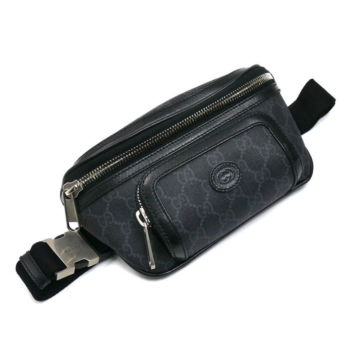 GUCCI グッチ インターロッキングG ボディバッグ ブラック 682933 メンズ 中古 美品