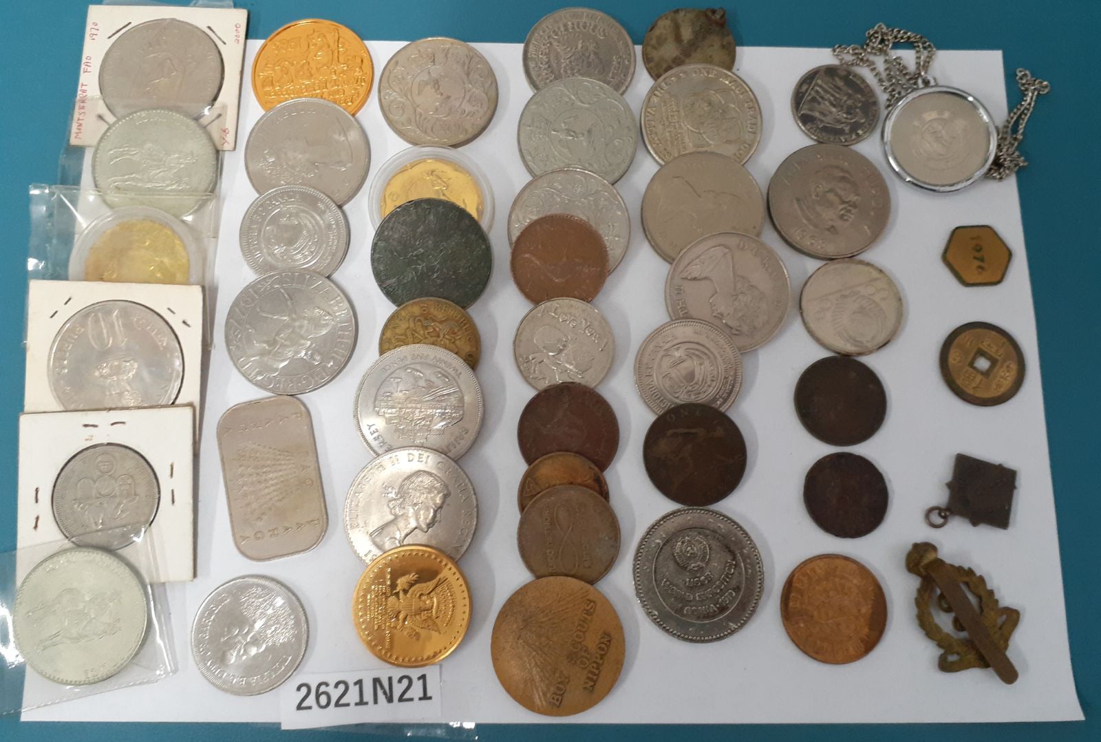 2621N21】海外メダル 海外古銭 記念硬貨 ランダム まとめ売り700g