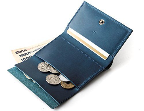 エムピウ 財布 ミニ財布 本革 ストラッチョ straccio コンパクト財布 三つ折り財布 リスシオ ブッテーロ ブルーpo aa 57823 f