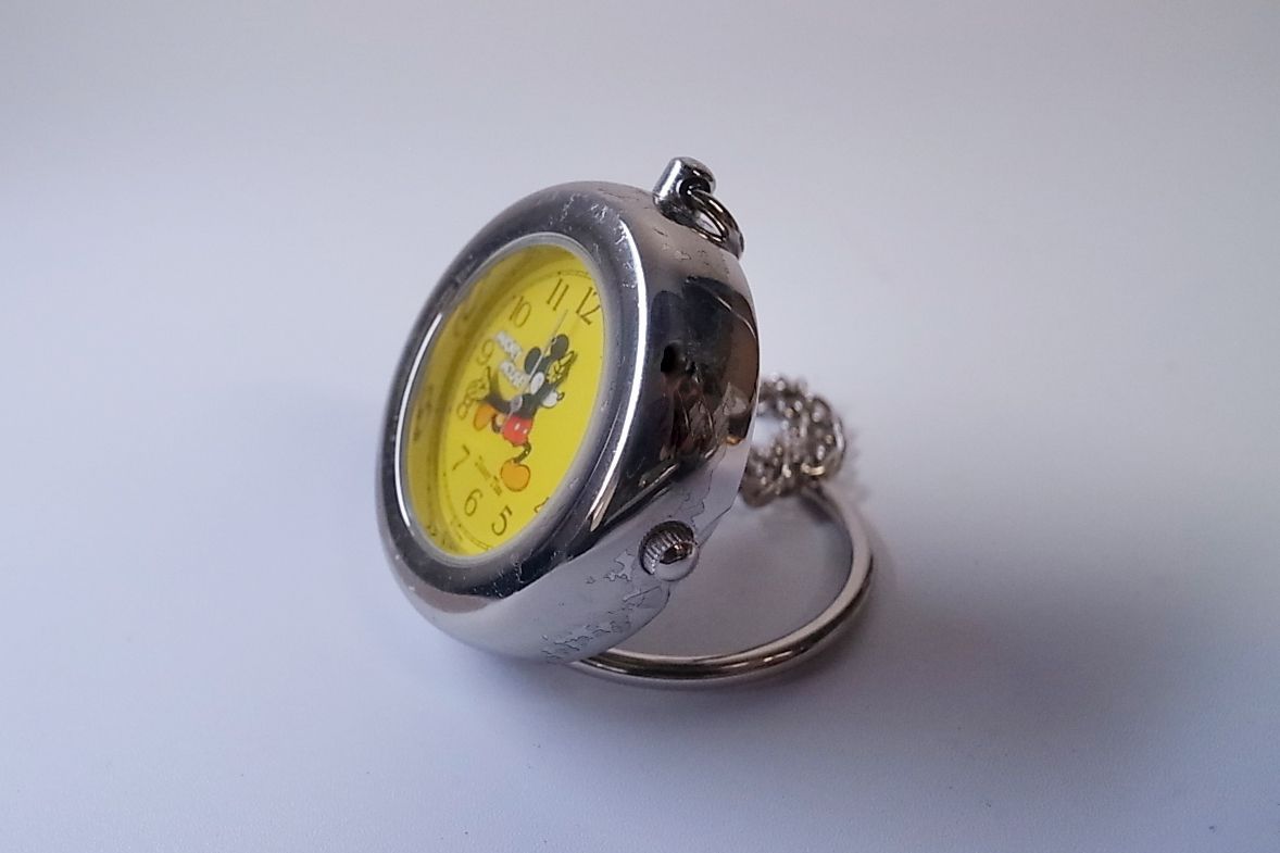 激 稼働品 ディズニー ミッキーマウス トラベルクロック 懐中時計 ポケットウォッチ SEIKO セイコー 骨董 レトロ 昭和