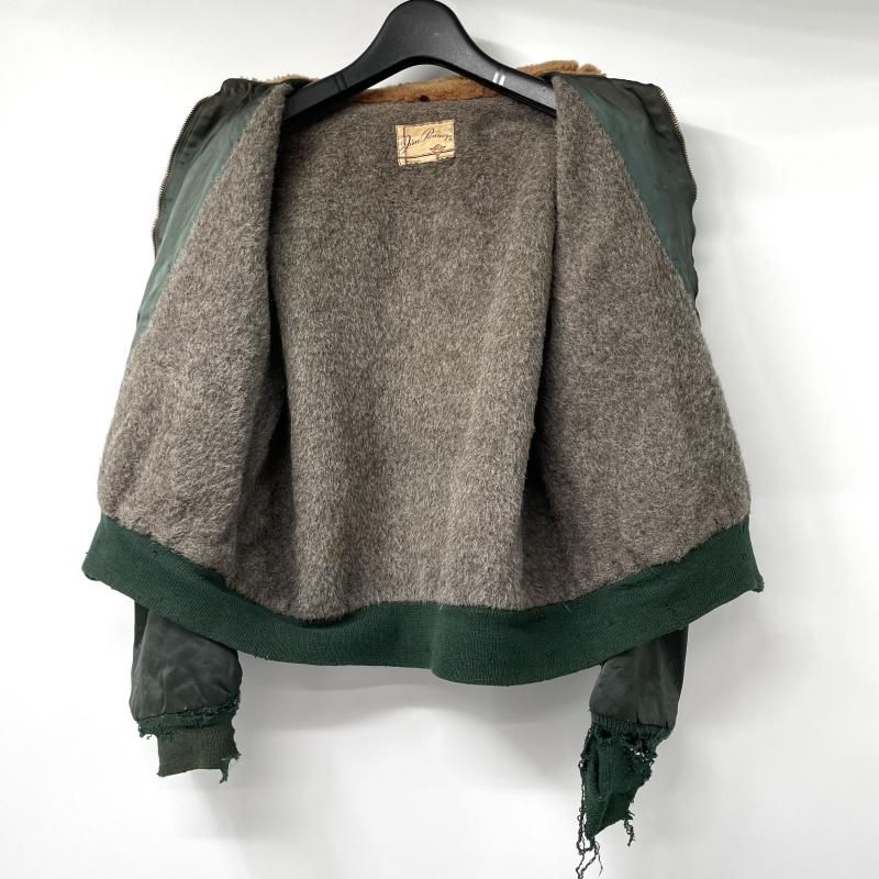 中古】50s Jim Penney レーヨンギャバジャケット グリーン △状態[17 