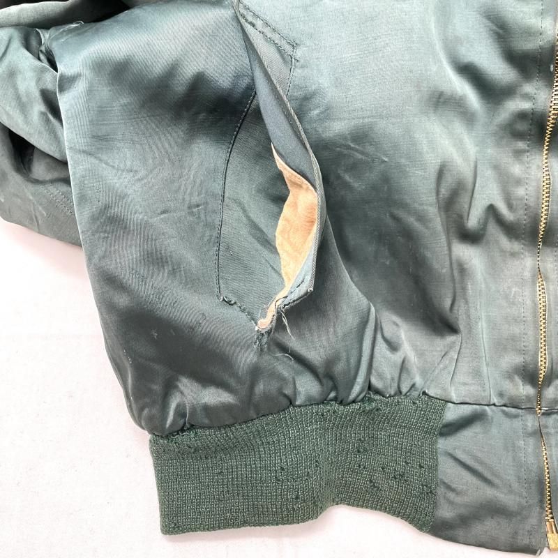 中古】50s Jim Penney レーヨンギャバジャケット グリーン △状態[17 