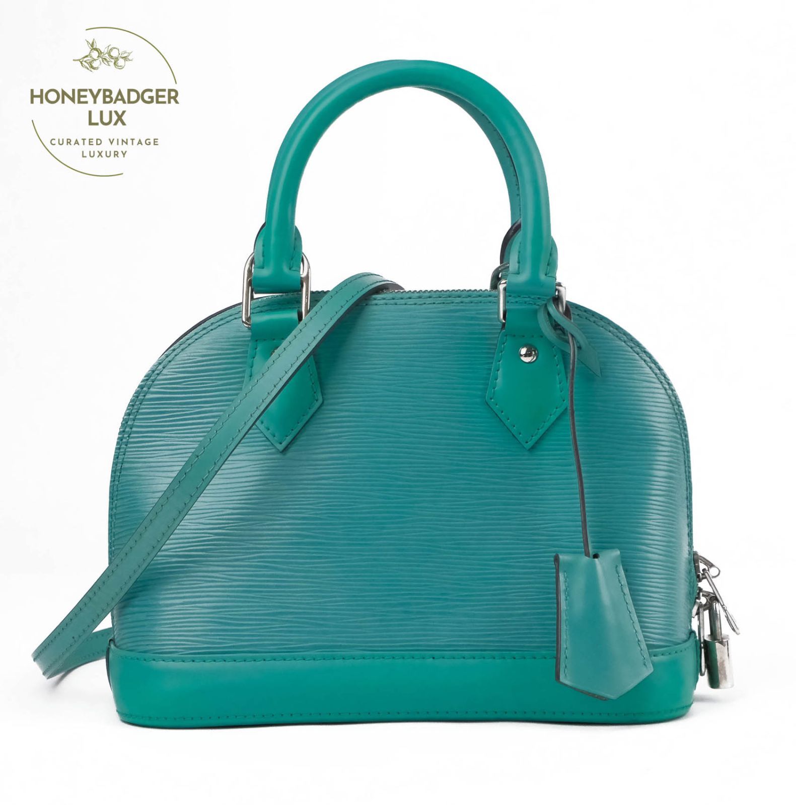 中古】LOUIS VUITTON ルイヴィトン アルマBB ハンドバッグ エピ シアン 