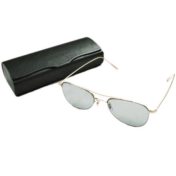 EYEVAN アイヴァン 日本製 TUPELO SUN BG-C ティアドロップサングラス Brush Gold 53□18-145 七宝 パイロット 眼鏡 メガネ【中古】【EYEVAN】 EYEVAN アイヴァン 日本製 TUPELO SUN BG-C ティアドロップサングラス