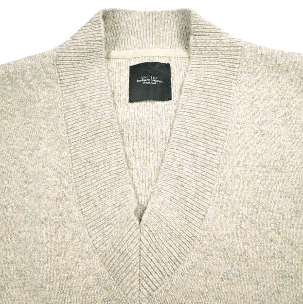 UNUSED アンユーズド 18AW V-NECK KNIT VEST オーバーサイズ Vネック 