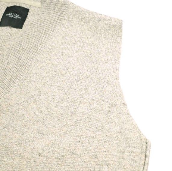 UNUSED アンユーズド 18AW V-NECK KNIT VEST オーバーサイズ Vネック 