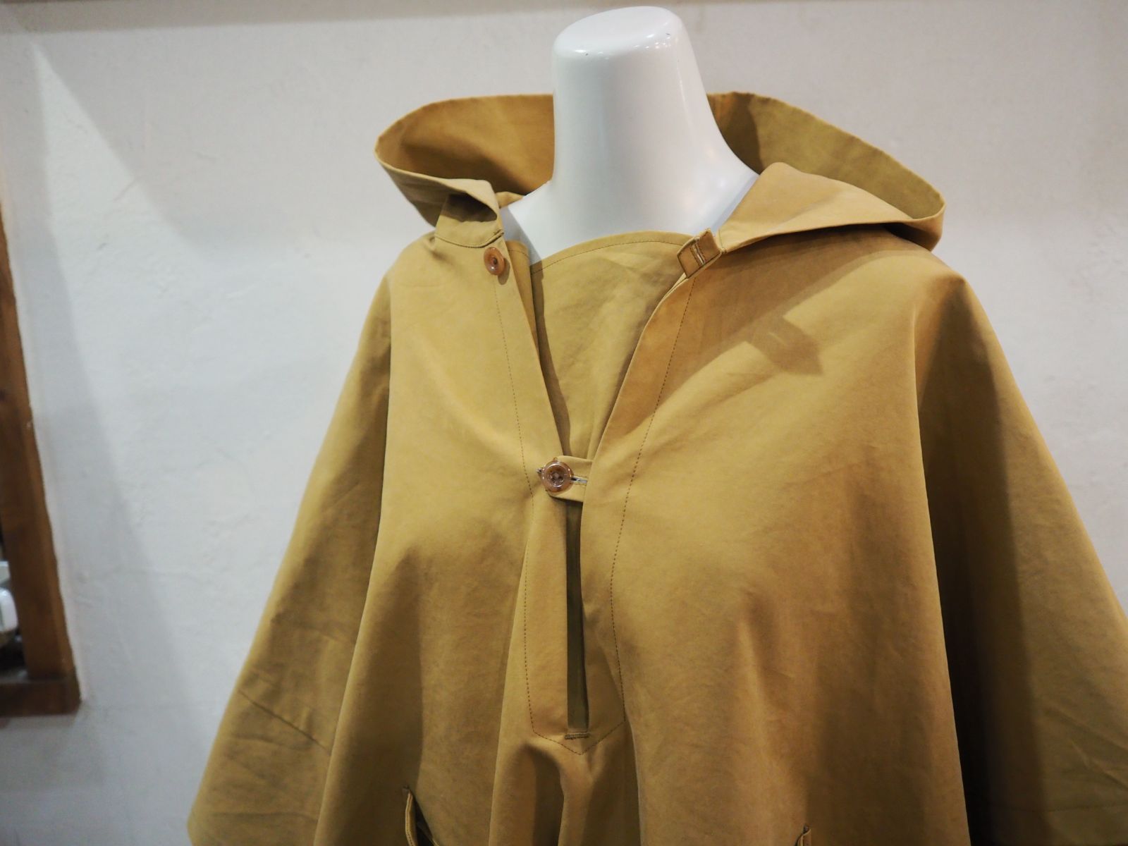 45 R 撥水コットン ポンチョ アノラック レインウェア 雨具 rpm