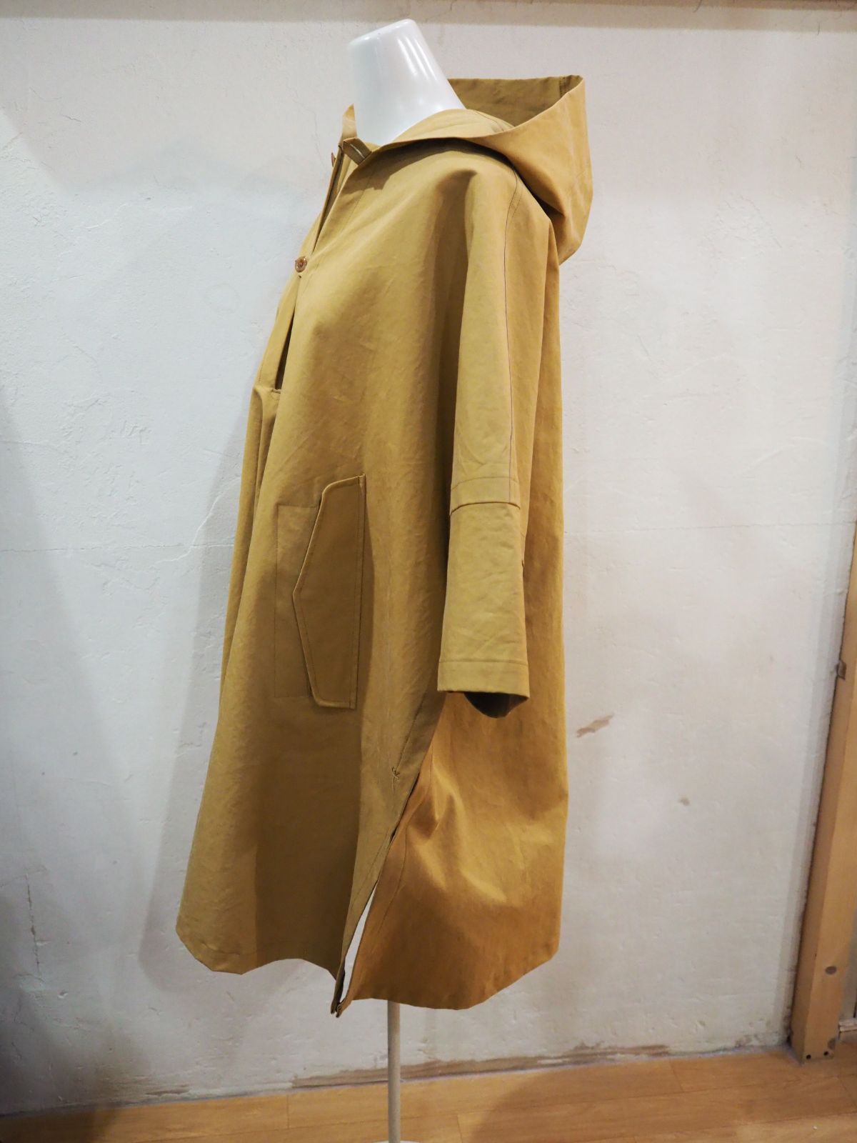  45 R 撥水コットン ポンチョ アノラック レインウェア 雨具 rpm ポンチョ 雨具 レインウェア