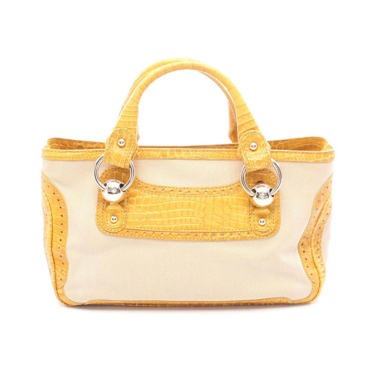 セリーヌ CELINE ハンドバッグ ブギーバッグ イエロー/ベージュ 