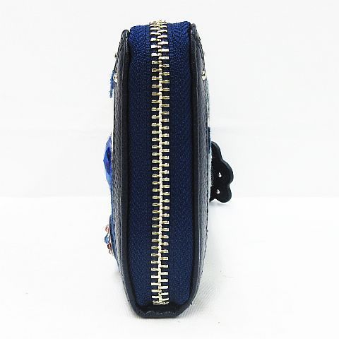 極美品 Think Bee！ シンクビー ブルーカナリー 長財布 ラウンド