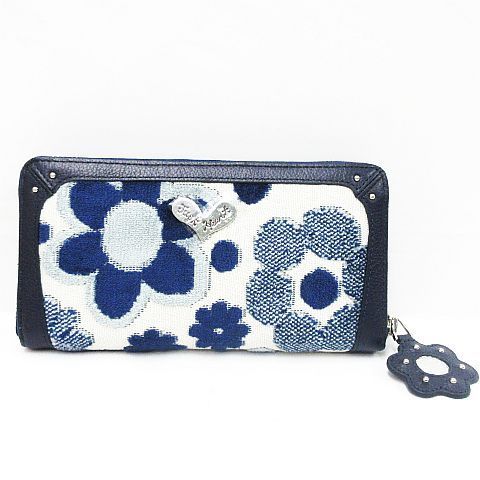 極美品 Think Bee！ シンクビー ブルーカナリー 長財布 ラウンド