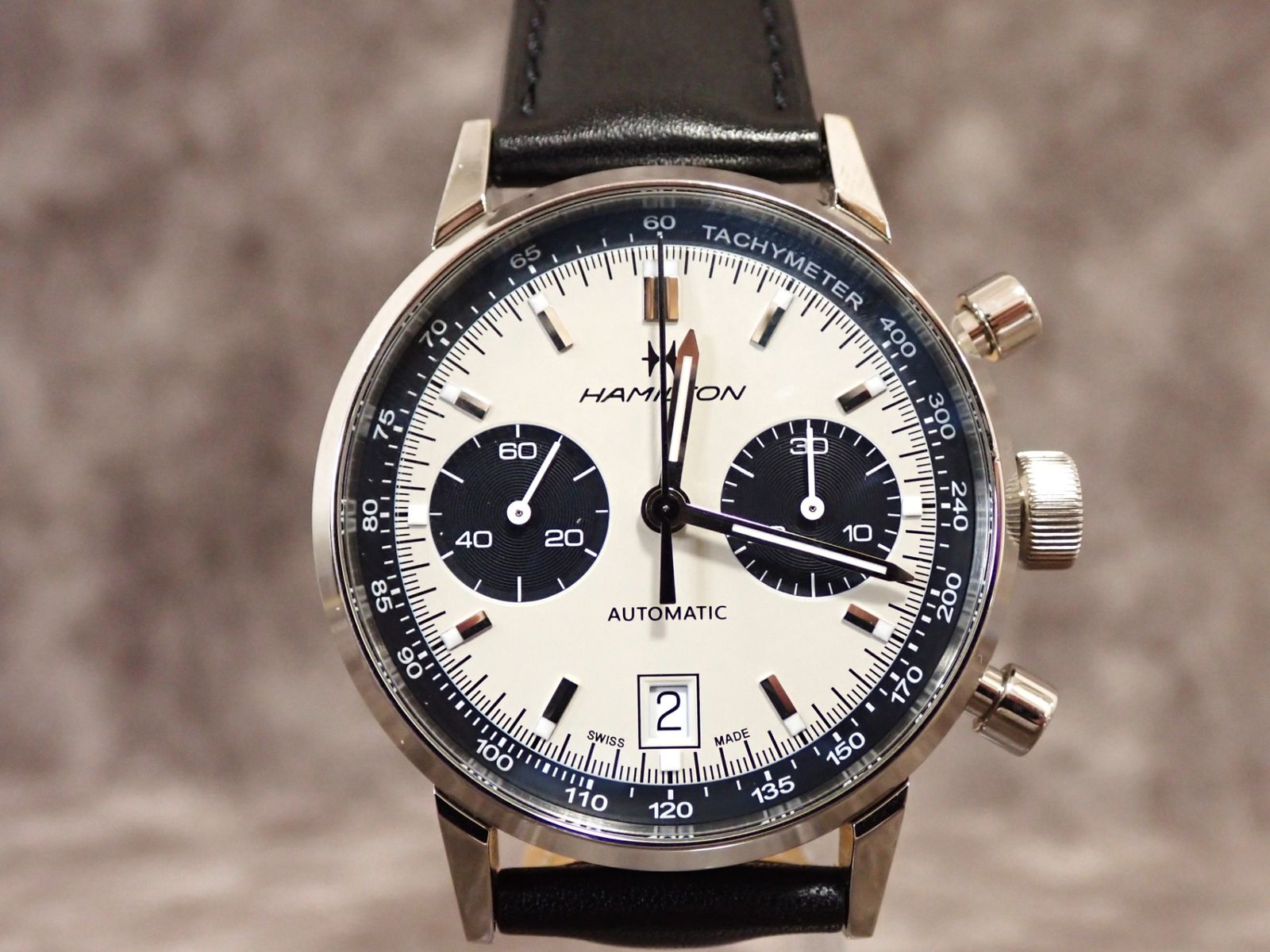 美品 Hamilton ハミルトン アメリカンクラシック H384116711 クロノ 