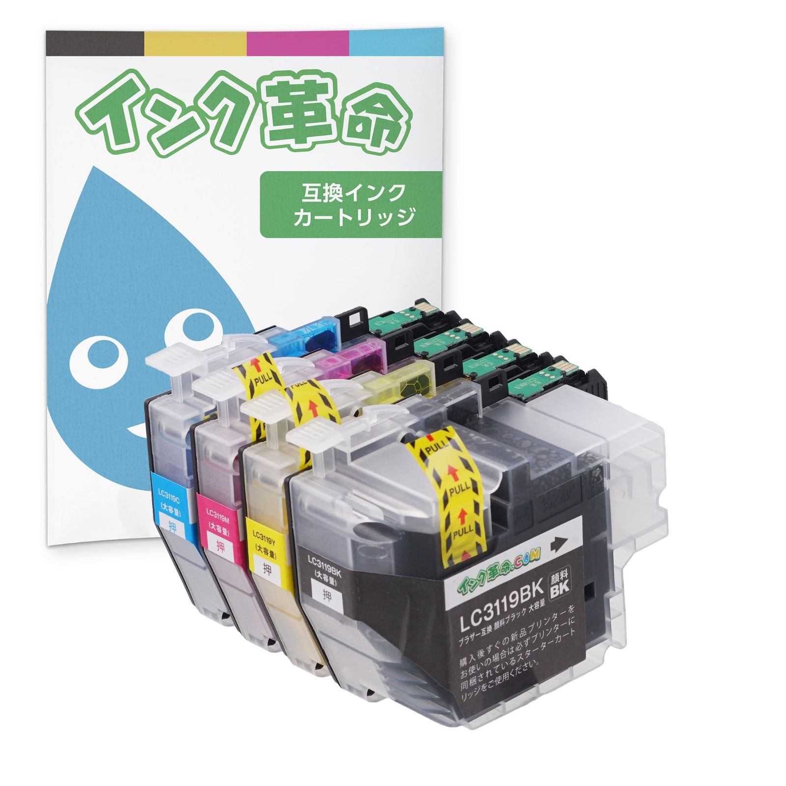 インク革命 brother用 LC 3119-4 PK 互換インク 顔料 パック ブラザー インク 3119 シリーズ インクと併用可 ICチップ付き 残量検知対応 日本企業 対応機種 MFC- |