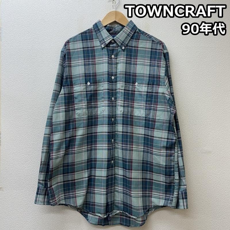 タウンクラフト 90s ロングスリーブ ボタンダウン チェック シャツ ヴィンテージ メンズ - ISItems【USED】【古着】50151662