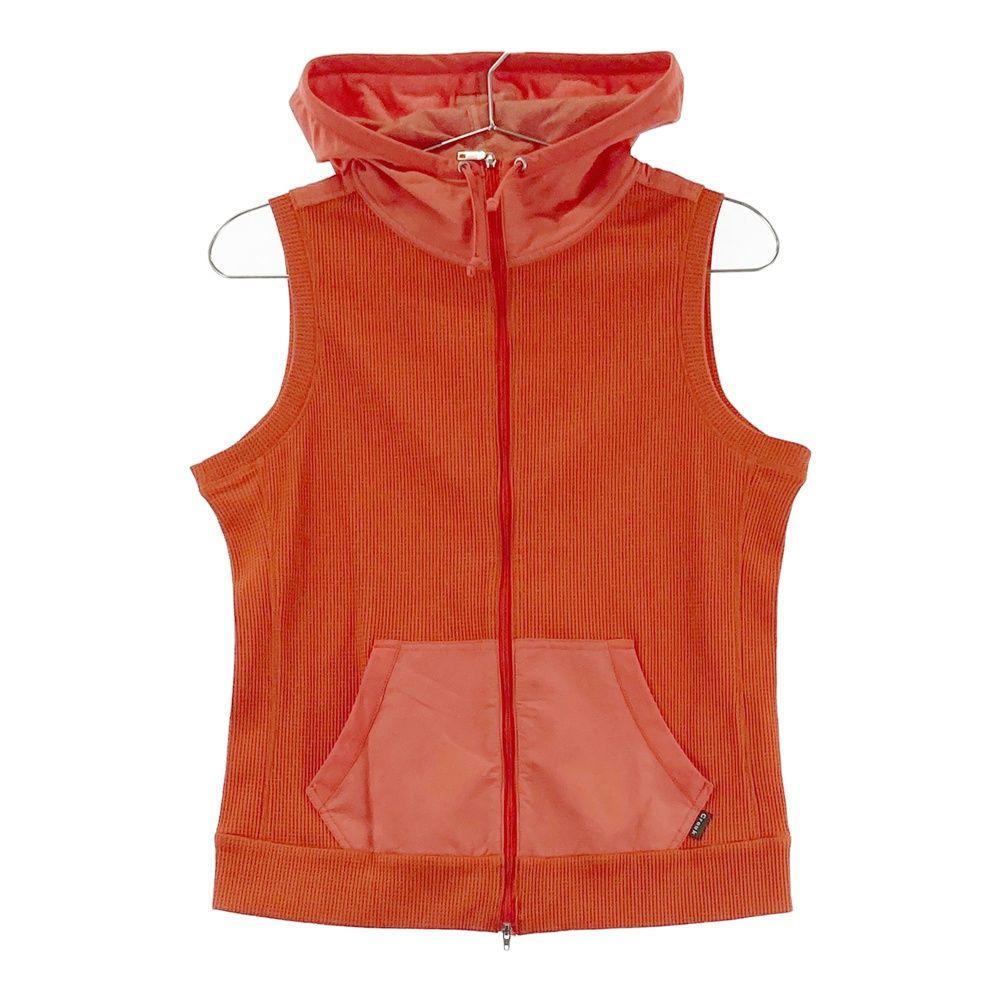 サイズ：40 HEAL CREEK ヒールクリーク 異素材切替 フード付きベスト