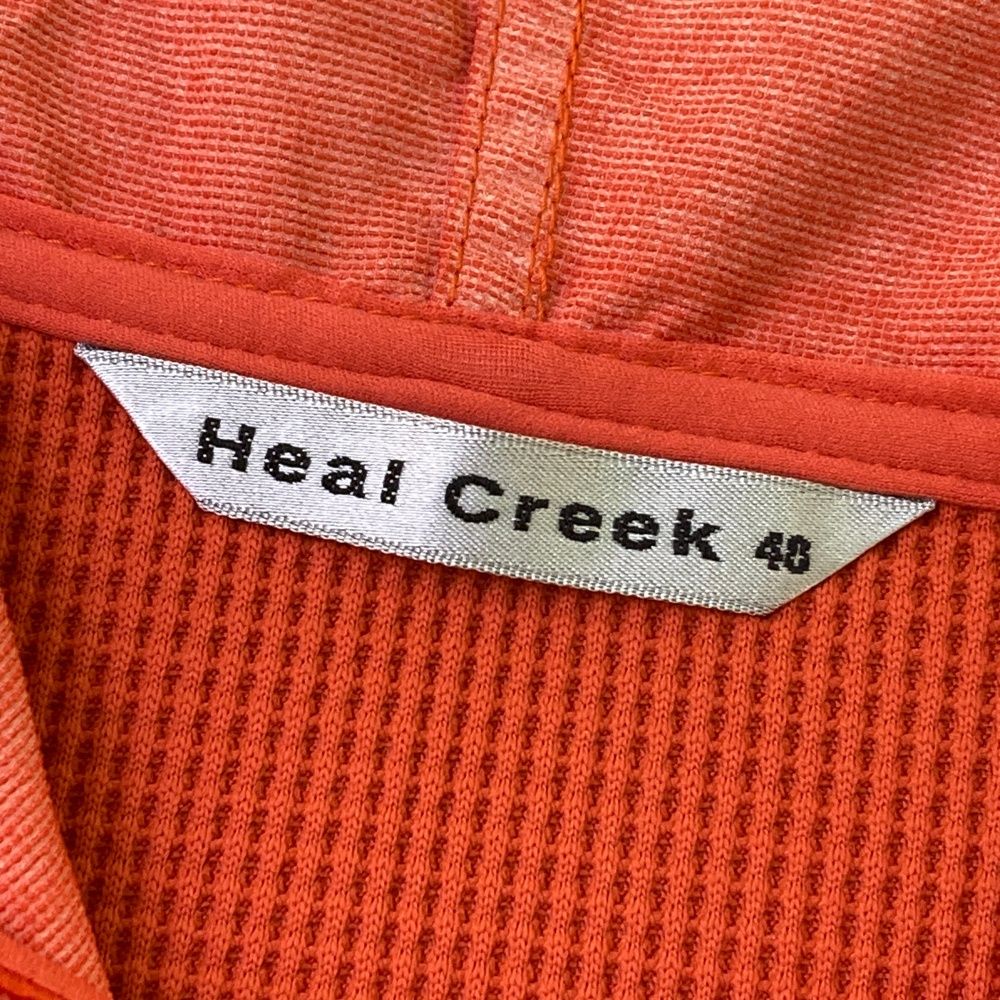 サイズ：40 HEAL CREEK ヒールクリーク 異素材切替 フード付きベスト