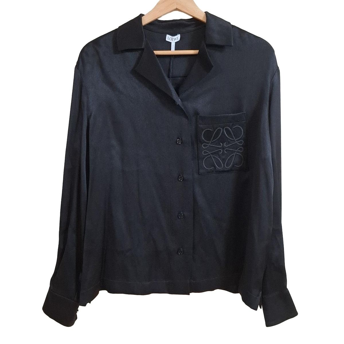 LOEWE(ロエベ) 長袖シャツブラウス サイズ36 S レディース美品  - S359Y05X96 黒 LOEWE(ロエベ) 長袖シャツブラウス サイズ36 S レディース美品