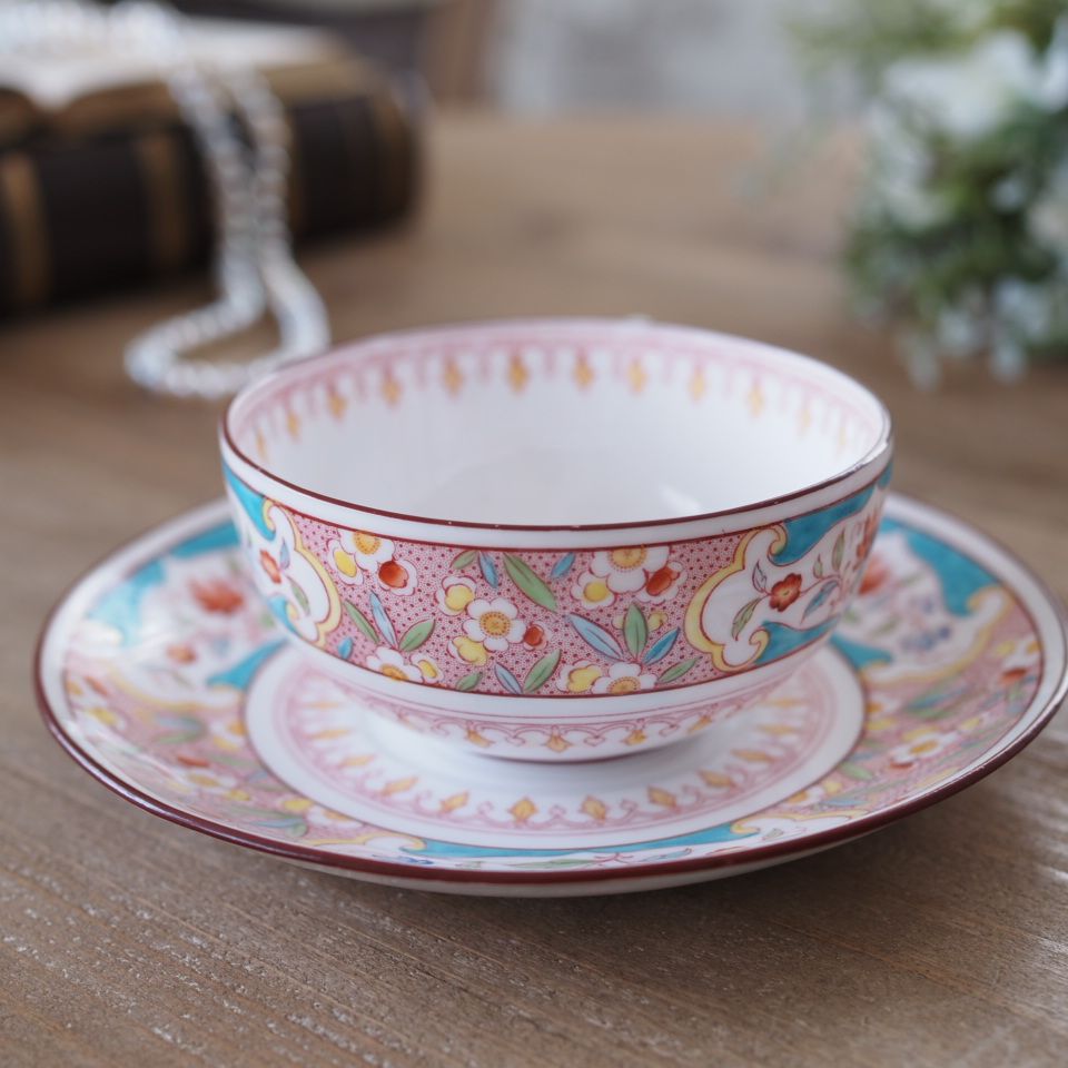 サルグミンヌ ミントンパターン768 カップ&ソーサー 西洋陶磁 ティーカップアンドソーサー アンティーク ヴィンテージ ビンテージ F 1