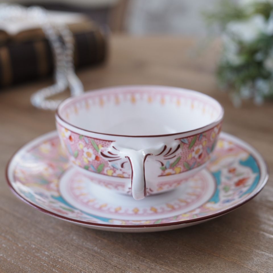 サルグミンヌ ミントンパターン768 カップ＆ソーサー 西洋陶磁 ティーカップアンドソーサー アンティーク ヴィンテージ ビンテージ F 1