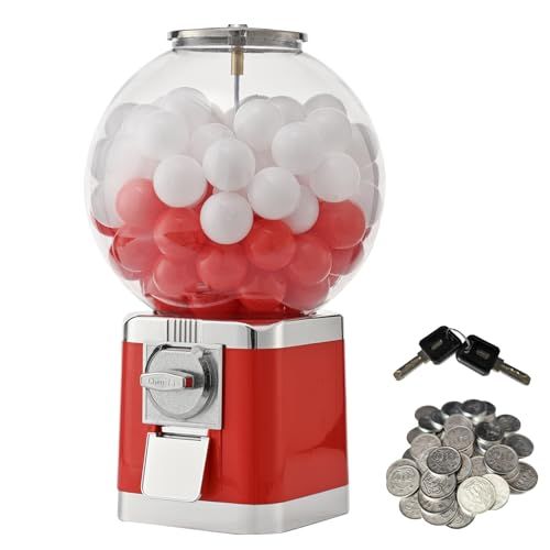 ガチャガチャ 本体 業務用 自宅用 メダル 空カプセル 付き わくわくガチャ レッド po d 25456 bd