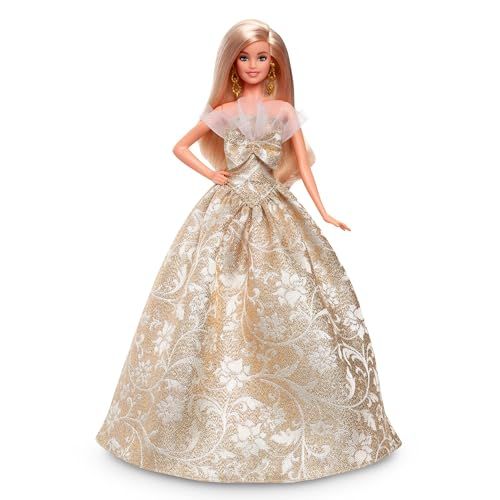 バービー Barbie ホリデーバービー ブロンド シグネチャー BLACK きせかえ人形 ハウス ままごと ごっこ遊び 6歳から ゴールド JBH 95 po bbe 20 cd 6