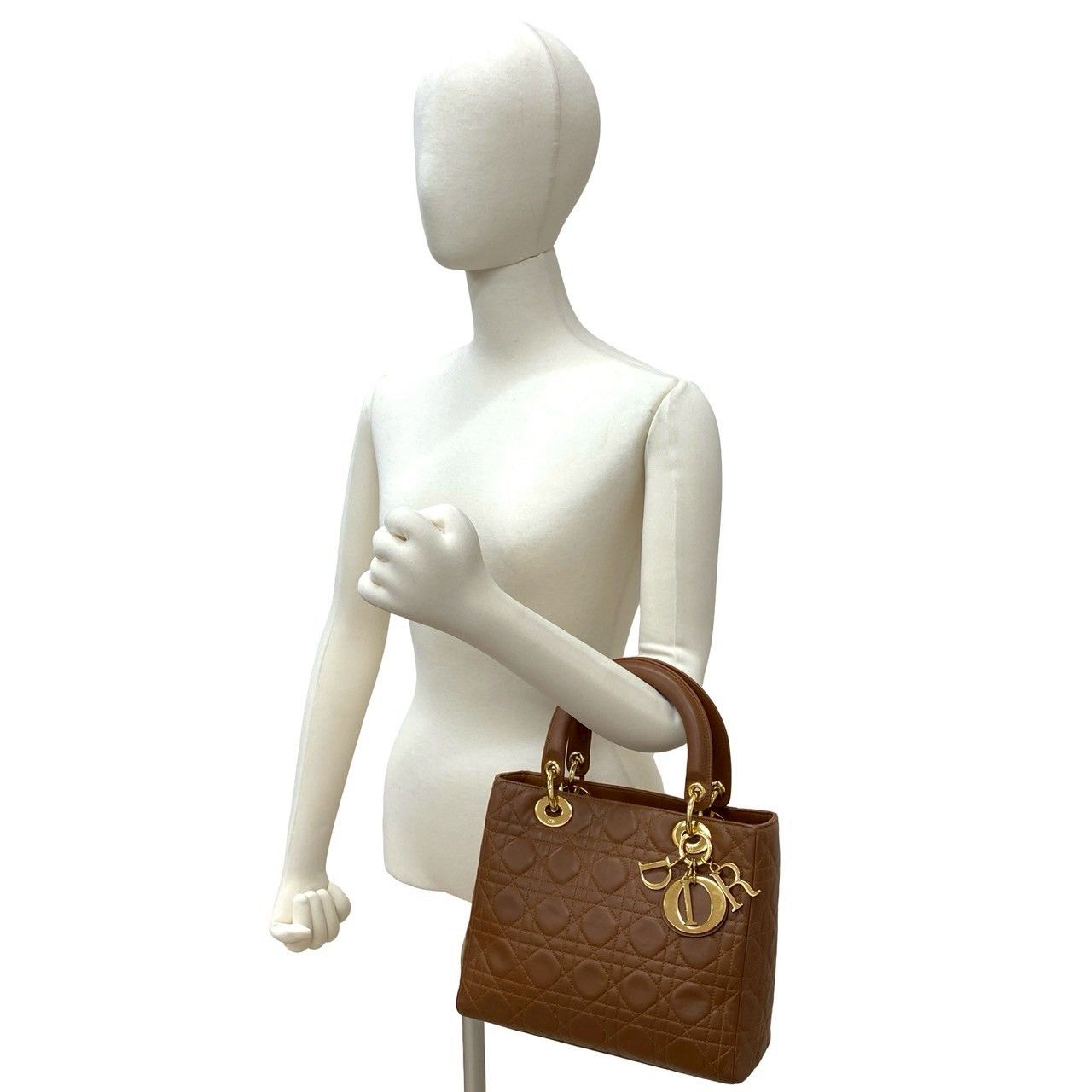 極 美品 Christian Dior ディオール レディディオール カナージュ 