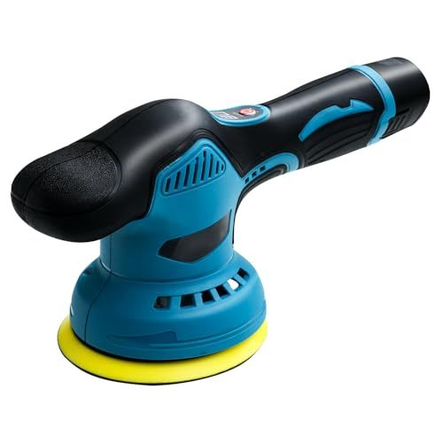 迅速に発送 ポリッシャー 充電式 ダブルアクション 充電式ポリッシャー 大容量バッテリ一 搭載 車 コードレスブルー e 0 a 8 d 65