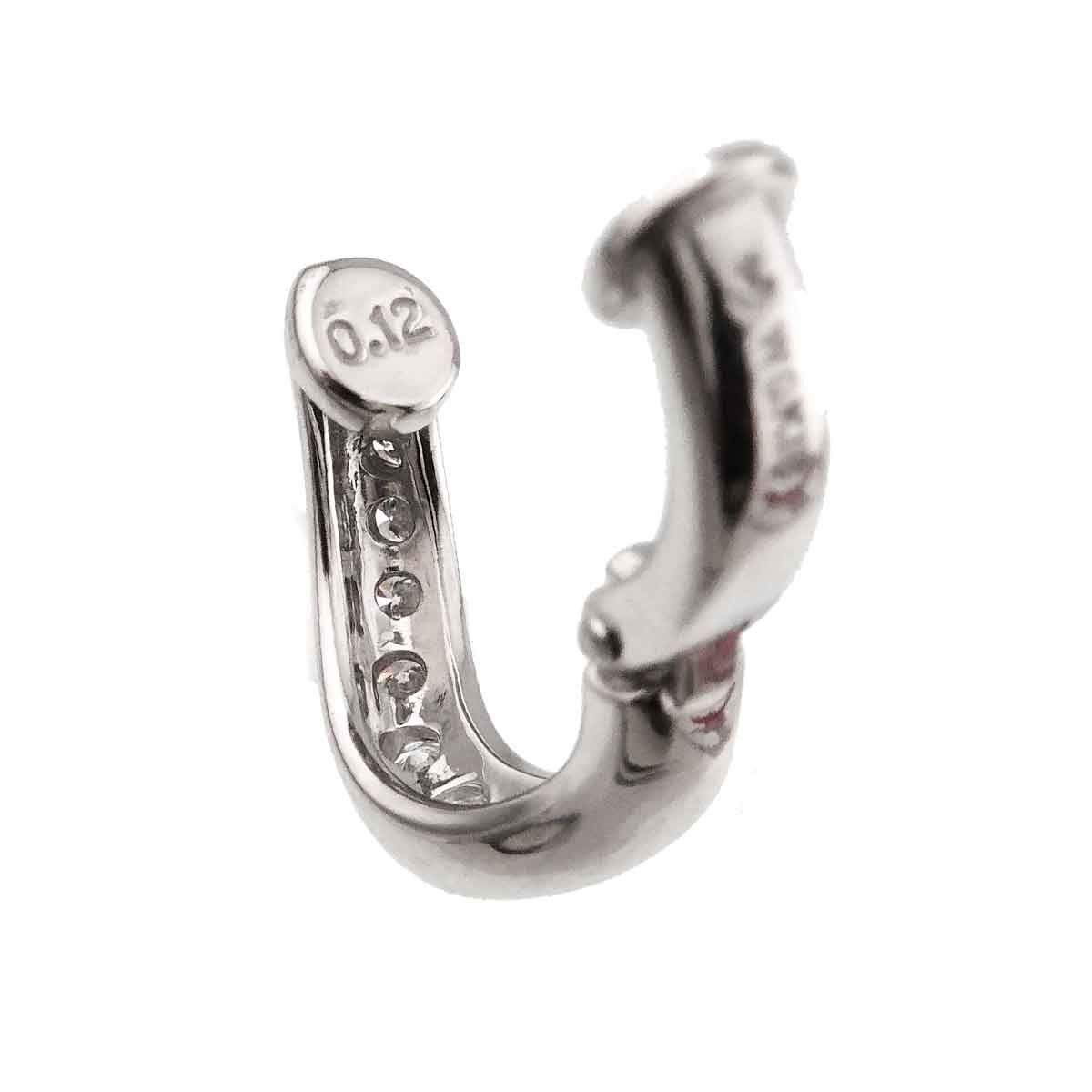 タサキ TASAKI ダイヤ 0.12ct/0.12ct イヤリング K18 WG ホワイト 
