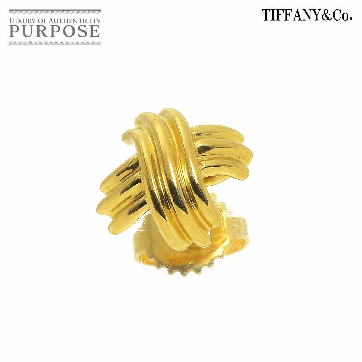 ティファニー TIFFANY&Co. シグネチャー ピアス K18 YG イエロー 