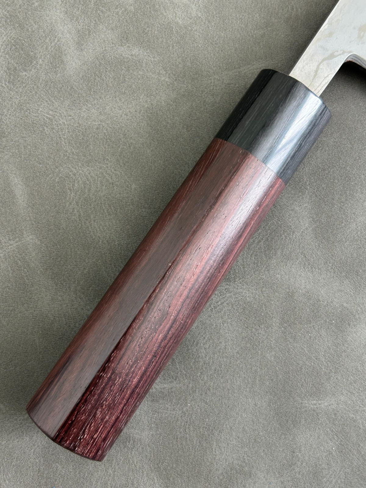 訳あり 仙助 包丁 出刃 ダマスカス 安来鋼青紙2号 180mm 紫檀シノギ柄 40