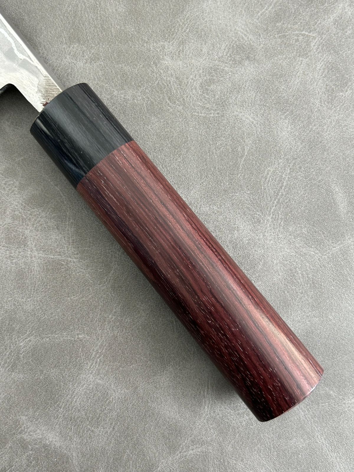 訳あり 仙助 包丁 出刃 ダマスカス 安来鋼青紙2号 180mm 紫檀シノギ柄 40