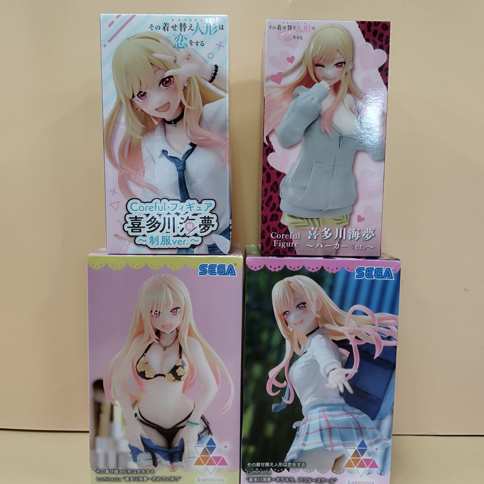 【新品未開封】喜多川海夢 プライズフィギュア　まとめ売り D9569】未開封 喜多川海夢 プライズフィギュア 4点まとめ売り - メルカリ