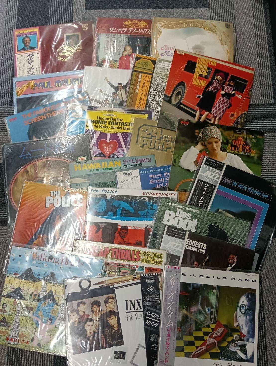 品 ポールモーリア - ディープ パープル オスカー ピーターソン トリオ THE POLICE クラウス ドルディンガー 他レコード セット 音楽 LP レコード