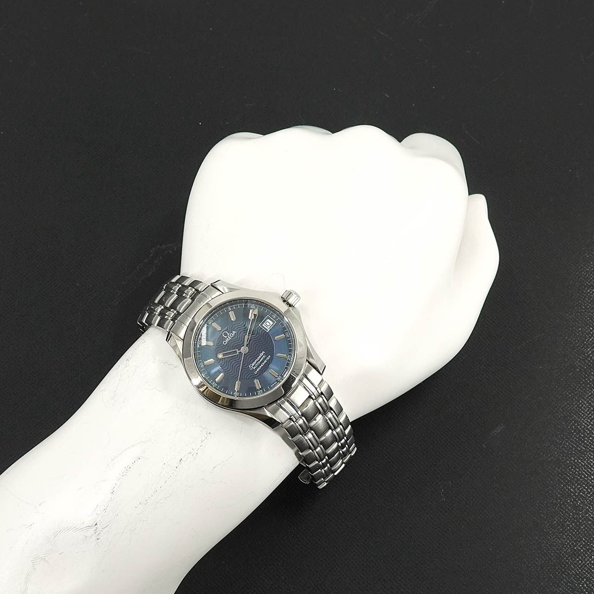  オメガ OMEGA シーマスター 120m 2501 81 メンズ 腕時計 デイト ネイビー オートマ 自動巻き ウォッチ Seamaster 90306950 新作入荷 自動巻き時計 腕時計(アナログ)