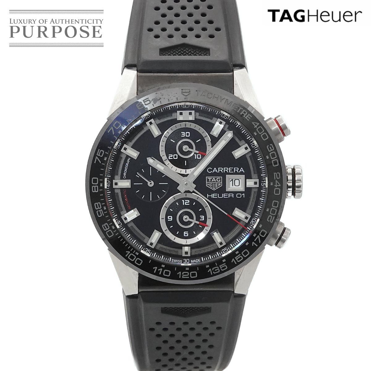 タグ ホイヤー TAG Heuer カレラ キャリバーホイヤー01 CAR201Z 0 クロノグラフ デイト 自動巻き Carrera Caliber Heuer 01 90313025