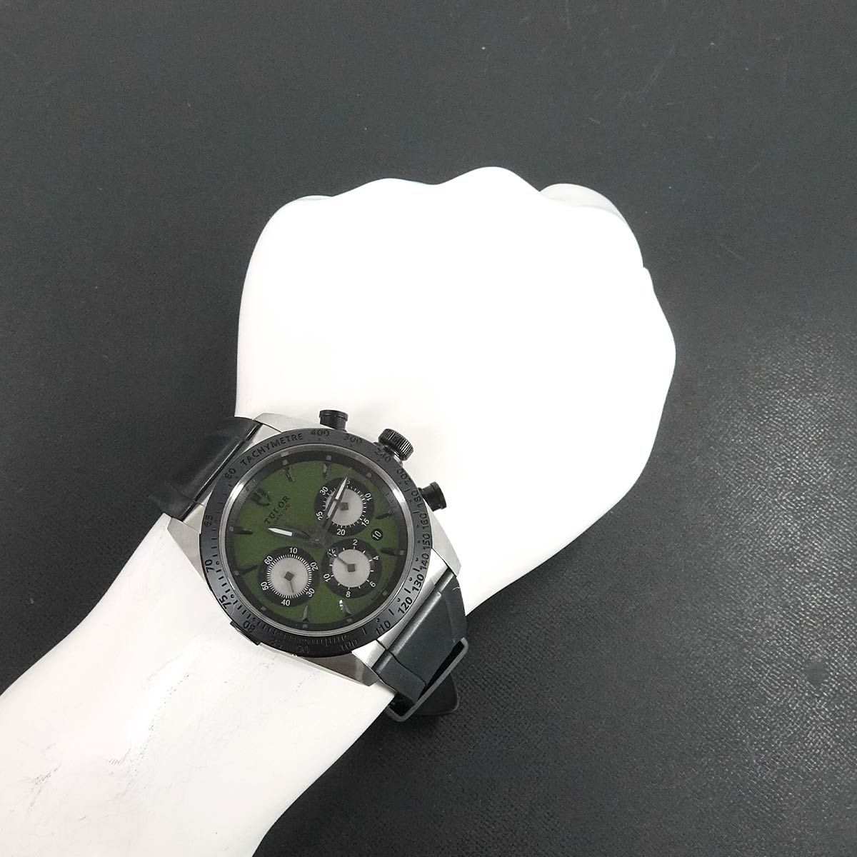  チューダー チュードル TUDOR ファストライダー クロノグラフ 42010N メンズ 腕時計 デイト グリーン 自動巻き Fastrider 90313050 テーラードジャケット 自動巻き時計 腕時計(アナログ)