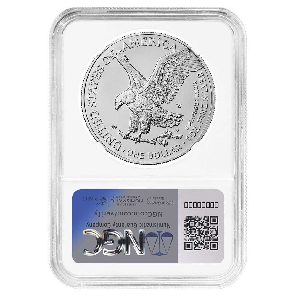 2024-W バーニッシュド 1ドル アメリカン シルバー イーグル NGC MS70