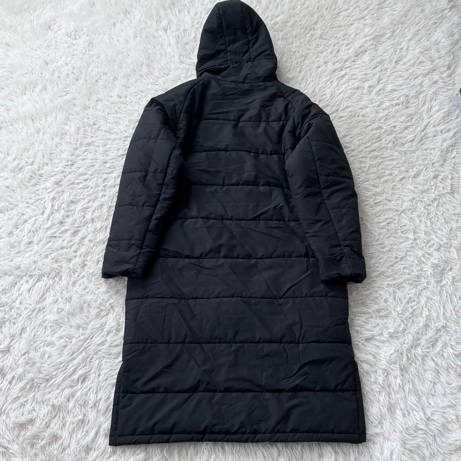 ニューバランス New Balance ベンチコート ロングコート 中綿ジャケット  黒 古着 L 1611