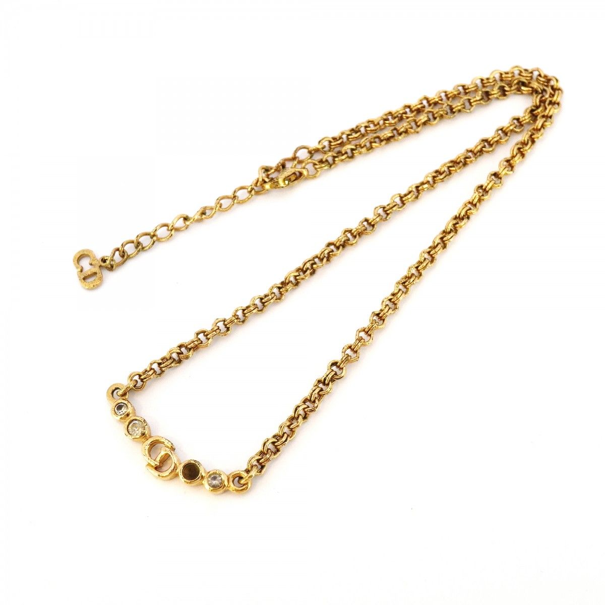 ☆SALE【6jab0337】クリスチャンディオール ネックレス CDロゴ GP