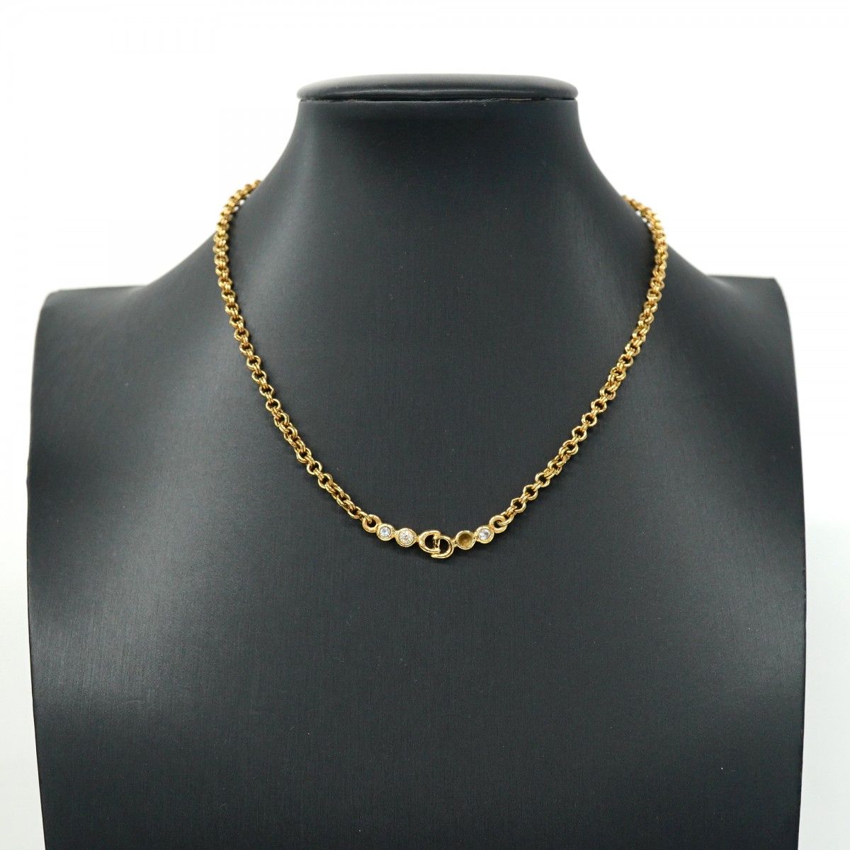 ☆SALE【6jab0337】クリスチャンディオール ネックレス CDロゴ GP