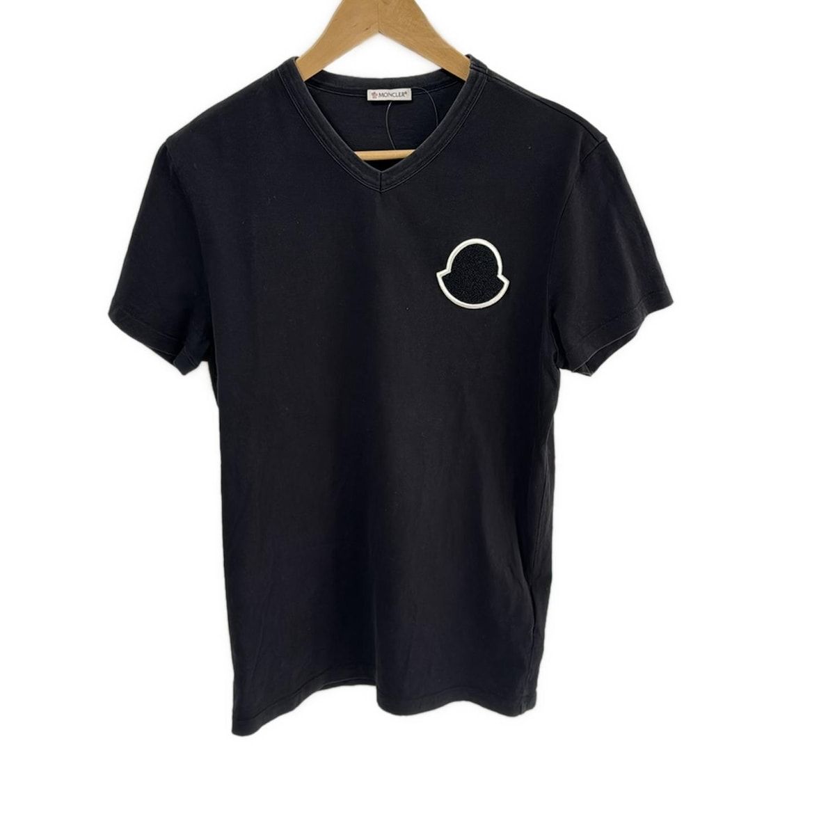 MONCLER(モンクレール) 半袖Tシャツ サイズL メンズ MAGLIA SCOLLO 黒