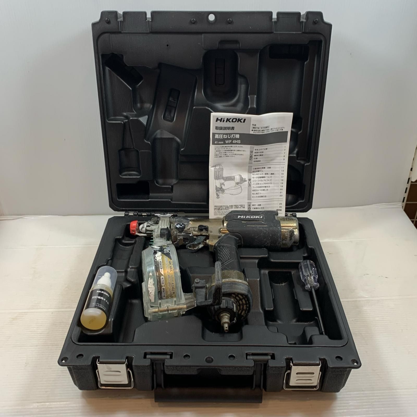 κκHiKOKI ハイコーキ エアツール ねじ打ち機 ケース付 高圧 400531 WF 4 HS ブラック