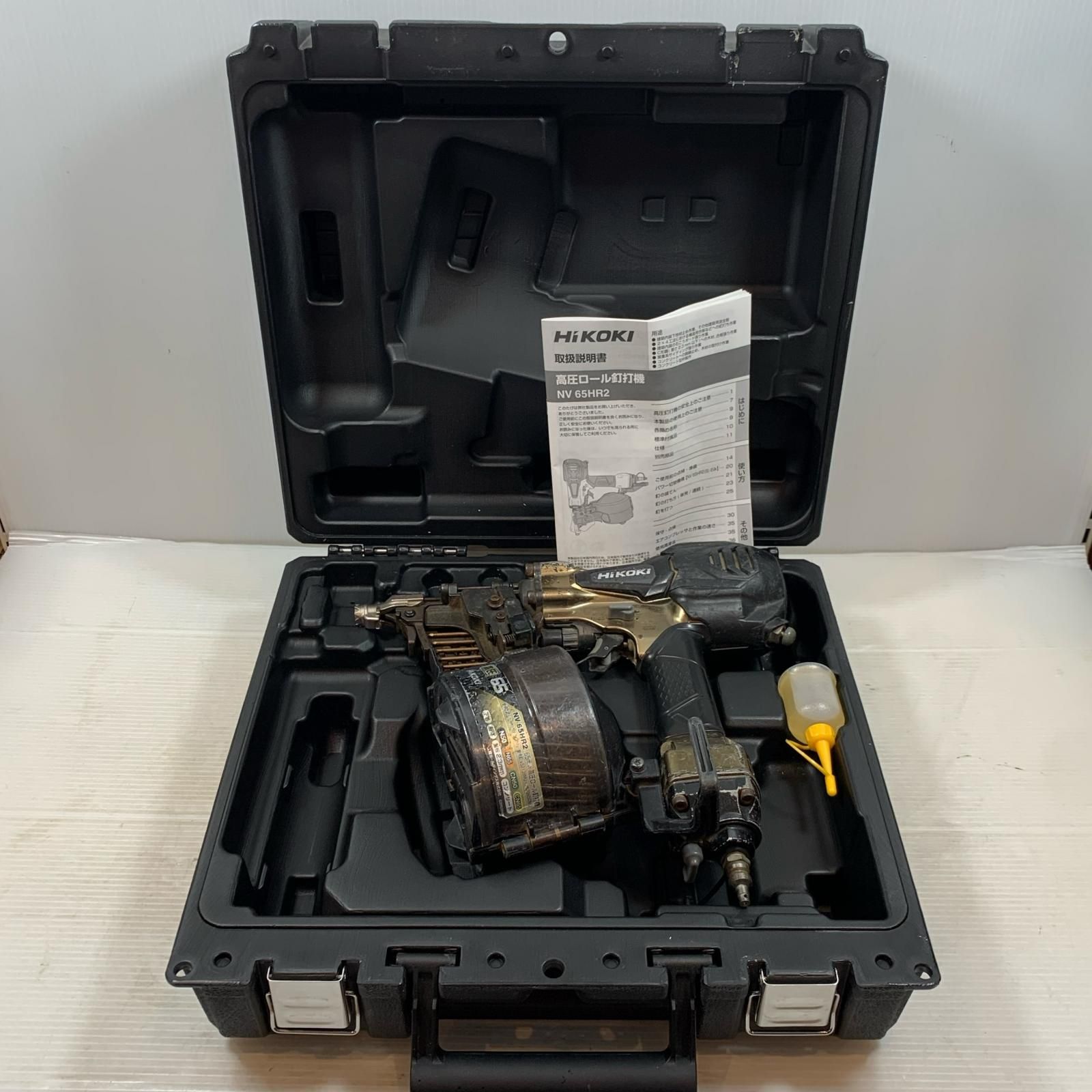 κκHiKOKI ハイコーキ エアツール ロール釘打機 ケース付 高圧 110084 NV 65 HR 2 ブラック
