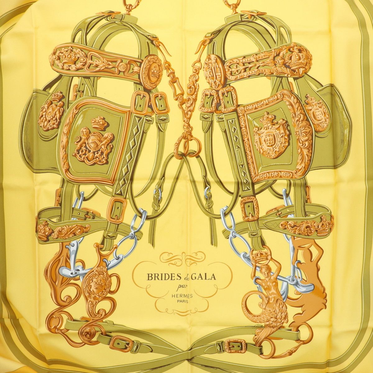 HERMES エルメス 大判 スカーフ カレ 90 BRIDES de GALA 式典用の馬勒
