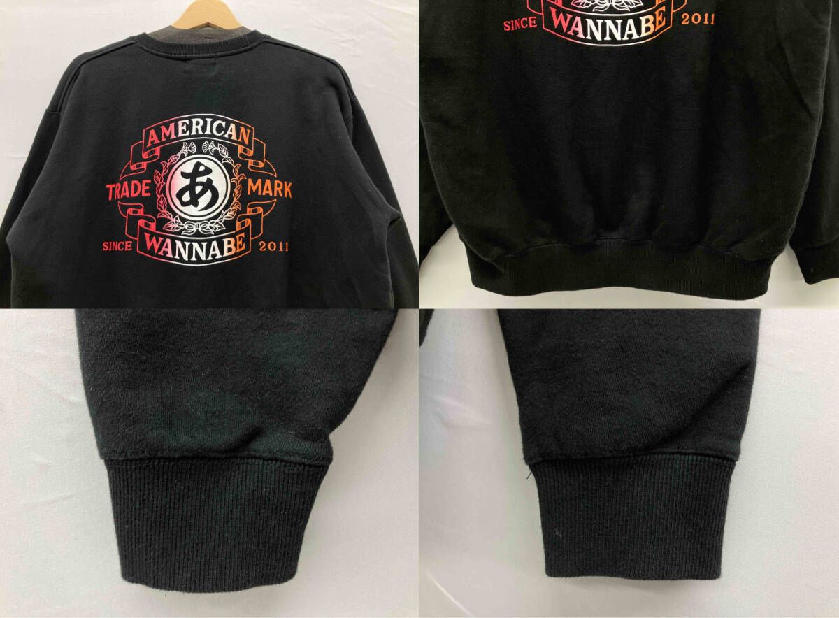 AMERICAN WANNABE アメリカンワナビー スウェット トレーナー ブラック 