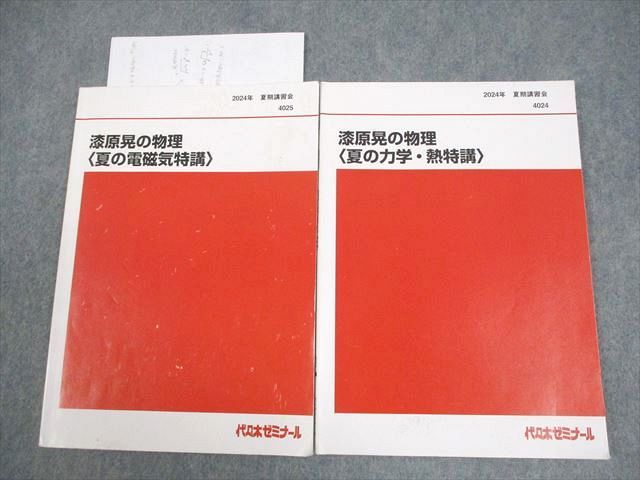 代々木ゼミナール 代ゼミ 漆原晃の物理〈夏の電磁気/力学・熱特講〉 テキスト 2024 夏期 計2冊 013m0D 代々木ゼミナール 代ゼミ 漆原晃の物理〈夏の電磁気/力学・熱特講