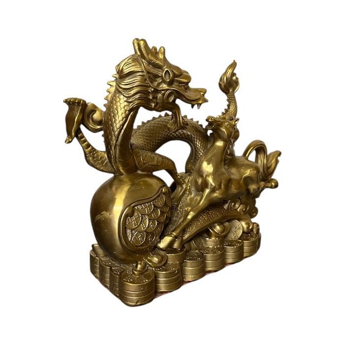  銅 龍と馬 登り龍 昇龍 駆ける馬 ウマ 午 縁起物 置物 金運アップ 開運 商売繁盛 富貴吉祥 財運アップ 招福 250421 008 フォトフレーム 置物 インテリア小物